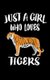 Just A Girl Who Loves Tigers - Animal Nature Collection (Paperback): Marko Marcus