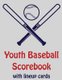 Youth Baseball Scorebook With Lineup Cards - 50 Scorecards For Baseball and Softball (Paperback): Franc Faria