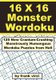 16 X 16 Monster Wordoku - 125 New Cranium-Crushing, Monstrously Humongous Wordoku Puzzles from Hell (Paperback): Frank Virzi