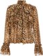 Quiz Ladies Leopard Print Chiffon Blouse (Brown): 