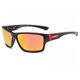 Dubery Rays Polarized Sunglasses (Black and Orange): 