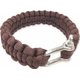 FAS Paracord Hand Bracelet 25cm Metal Lock - Dark Brown: 