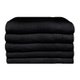Bunty Plush 100% Cotton Bath Sheet (Jet Black)(Pack of 5)(450gsm)(90 x 150cm): 