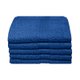 Bunty Plush 100% Cotton Face Cloth (Estate Blue)(Pack of 5)(450gsm)(30cm): 