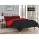 Simply Sleep Reversible Microfibre Comforter Set (Racing Red & Jet Black)(90gsm)(Three Quarter) - Fits Single Size: 