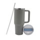 Iconix 1.2L Stainless Steel Travel Flask - with Silicone Lid (Light Grey): 