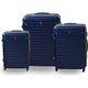 Roller Luggage Trolley Bag - Dark Blue (3 Piece) (Hard Plastic) - Only Available to deliver to Major Cities: 