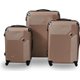 Roller Luggage Trolley Bag Diamond Pattern - Light Brown (3 Piece) (Hard Plastic) - Only Available to deliver to Major Cities: 