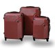 Roller Luggage Trolley Bag Diamond Pattern - Maroon (3 Piece) (Hard Plastic) - Only Available to deliver to Major Cities: 