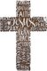 Handcrafted Christian Word Art Wall Cross Double layered (Black, Large): 