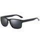 UV Protected Polarized Square Sport Sunglasses for Men - Black: 