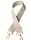 Solid Interchangeable Bag Strap with Gold Clips (Beige): 
