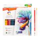 Deli Watercolour Triangular Coloured Pencil Set (24 Colours): 