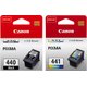Canon 440/441 Black and Tri Colour Combo Pack Ink Cartridge: 