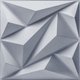 Chenshia 16 Piece 3D Wall Panels - Diamond Textured PVC - 4sqm - Silver Gray Diamond: 