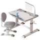 Height Adjustable Ergonomic Kid Study Desk Chair Book Stand LED Light: 