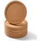 Chenshia 6pc Cork Drink Coasters - Anti-Overflow, Durable Table Protection: 