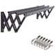 Chenshia 2m Wall Mounted Aluminium Folding Windproof Clothes Drying Rack: 