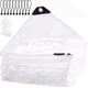 Garden Transparent Waterproof Plant Cover Cloth Tarpaulin With Rope: 