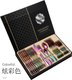 Colorful-24PCS,carton,Stainless steel tableware tableware set, gold knife, fork and spoon four main pieces gift box set: 