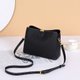 Black,25x18x11cm,New large-capacity bucket bag made of top-grain cowhide, versatile: 
