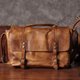 Vintage Leather Shoulder Bag (Brown): 