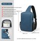 Blue Medium,Large Capacity iPad Bag for Men with Crossbody Strap: 