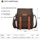 CNSmall coffee color,Single-shoulder canvas camera bag, portable travel mirrorless bag, Japanese-style: 