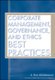 Corporate Management, Governance, and Ethics Best Practices (Hardcover): S. R. Vallabhaneni