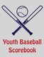 Youth Baseball Scorebook - 100 Scorecards For Baseball and Softball (Paperback): Franc Faria