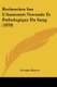 Recherches Sur L'Anatomie Normale Et Pathologique Du Sang (1878) (French, Paperback): Georges Hayem