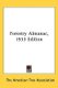 Forestry Almanac, 1933 Edition (Paperback): American The American Tree Association
