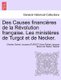 Des Causes financieres de la Revolution francaise. Les ministeres de Turgot et de Necker. (French, Paperback): Charles Gomel,...