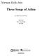 Norman Dello Joio - Three Songs of Adieu - High Voice and Piano (Paperback): 