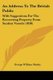 An Address To The British Public - With Suggestions For The Recovering Property From Sunken Vessels (1838) (Paperback): George...