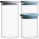 Brabantia Stackable Glass Jar (Set Of 3) (Multicolour): 