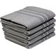 Bunty's Kitchen Towel - Design 2393 - 051x071cms - (05 Pc Pack) - Stripes - Steel Gray: 