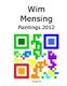 Wim Mensing Paintings 2012 (Paperback): Wim Mensing