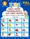 Sight Word Kindergarten and First Grade Colorful Picture Flash Cards English Polish - Learning to read basic vocabulary card...