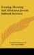 Evening, Morning And Afternoon Jewish Sabbath Services (Hardcover): Central Conference of American Rabbis