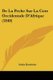 De La Peche Sur La Cote Occidentale D'Afrique (1840) (French, Paperback): Sabin Berthelot