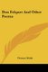 Don Folquet And Other Poems (Paperback): Thomas Walsh