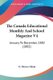 The Canada Educational Monthly And School Magazine V4 - January To December, 1882 (1882) (Paperback): G. Mercer Adam