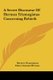 A Secret Discourse of Hermes Trismegistus Concerning Rebirth (Hardcover): Hermes Trismegistus, Thrice Greatest Hermes