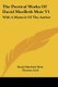 The Poetical Works Of David MacBeth Moir V1 - With A Memoir Of The Author (Paperback): David Macbeth Moir