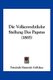 Die Volkerrechtliche Stellung Des Papstes (1885) (German, Paperback): Friedrich Heinrich Geffcken