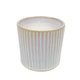 H&S Candle In Glazed Stoneware Pot (7x6cm)(White): 