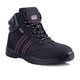 Ella Jasmine Ladies Steel Toe Safety Boot (Black & Pink Nubuck): 