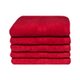 Bunty Plush 100% Cotton Guest Towel (Racing Red)(Pack of 5)(450gsm)(30 x 50cm): 