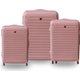 Roller Luggage Trolley Bag - Dusty Pink (3 Piece) (Hard Plastic) - Only Available to deliver to Major Cities: 